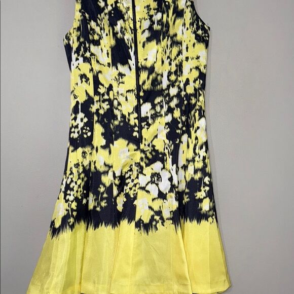 Taylor Black and Yellow Sleeveless Midi Sundress - Picture 8 of 11